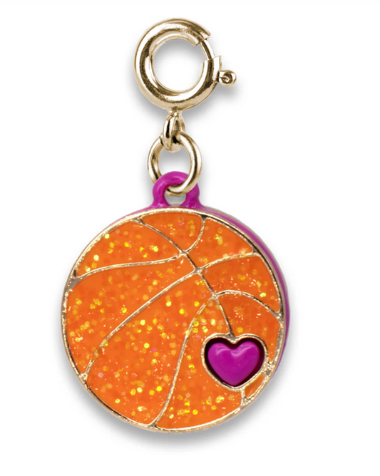 Gold Glitter Basketball Charm