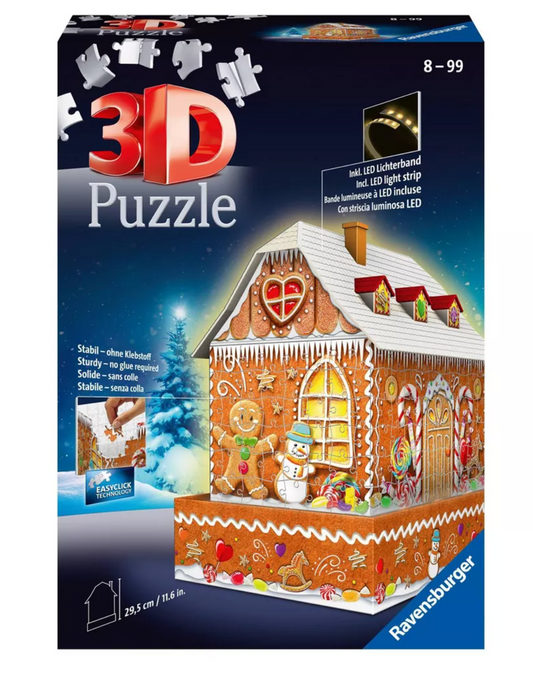 Gingerbread House Night Edition 216 pc. 3D Puzzle