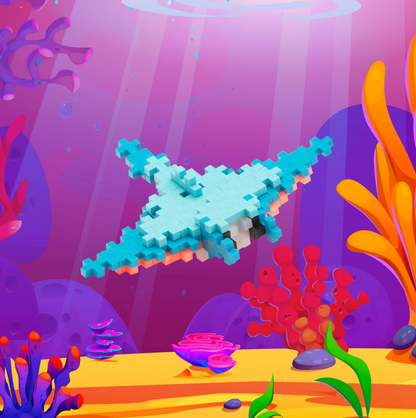 Plus Plus 24 Pc. Box - Manta Ray