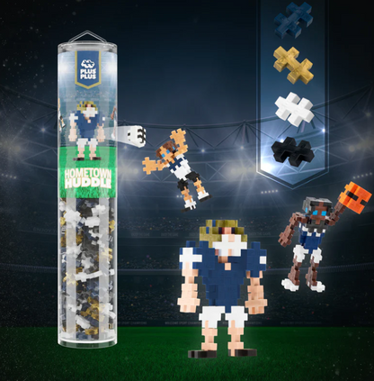 Plus Plus Hometown Huddle Tube - Navy, Gold, White & Black