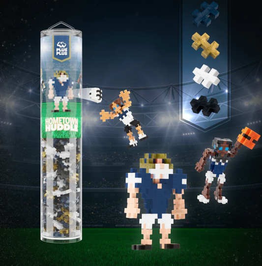 Plus Plus Hometown Huddle Tube - Navy, Gold, White & Black