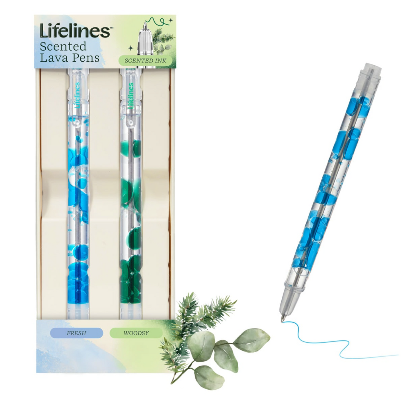 Scented Lava Pen Set 2-Pack Blue/Green