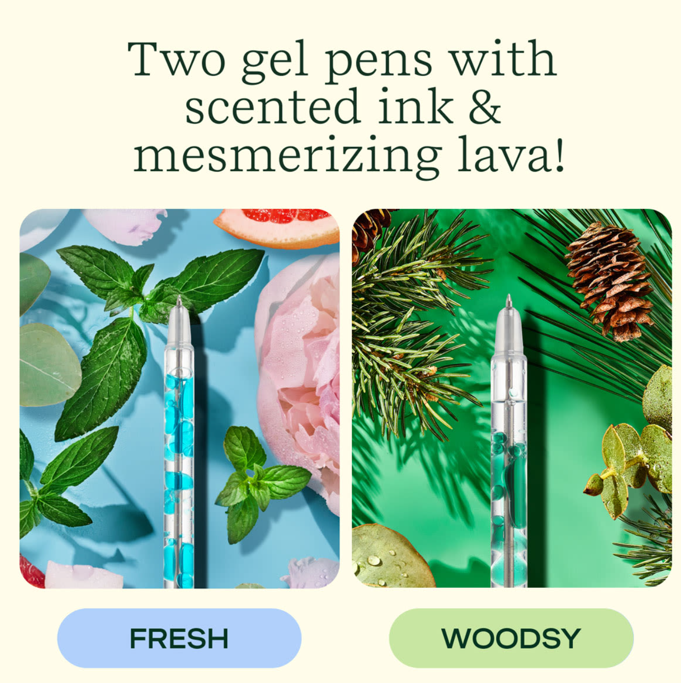 Scented Lava Pen Set 2-Pack Blue/Green