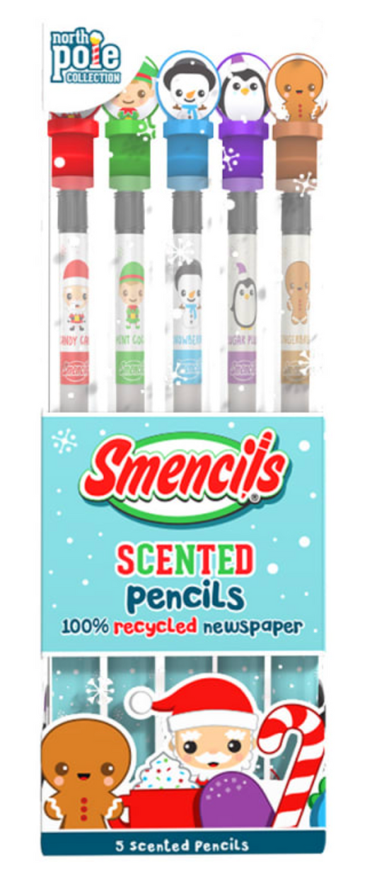 Holiday Smencils 5 Pack