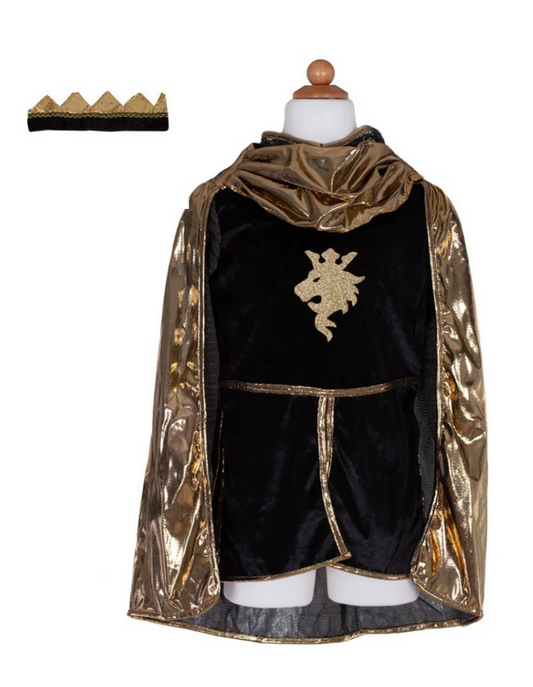Gold Knight Tunic with Cape & Crown, Size 5-6