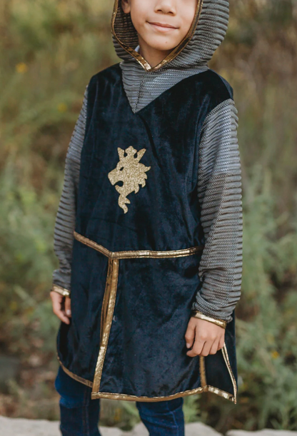 Gold Knight Tunic with Cape & Crown, Size 5-6