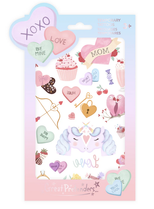 Candy Heart Valentine Tattoos