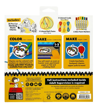 Ooly x Peanuts DIY Shrink Art Kit