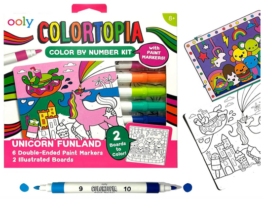 Colortopia Paint Marker by Number - Unicorn Friends