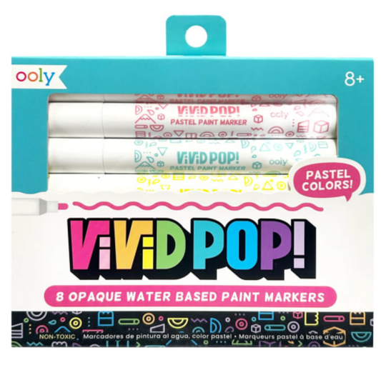 Vivid Pop! Opaque Water-Based Paint Markers - Pastel