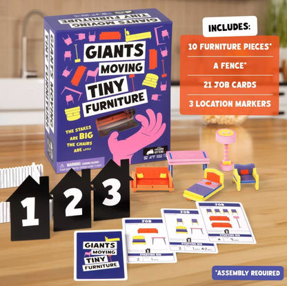 Giants Moving Tiny Furniture