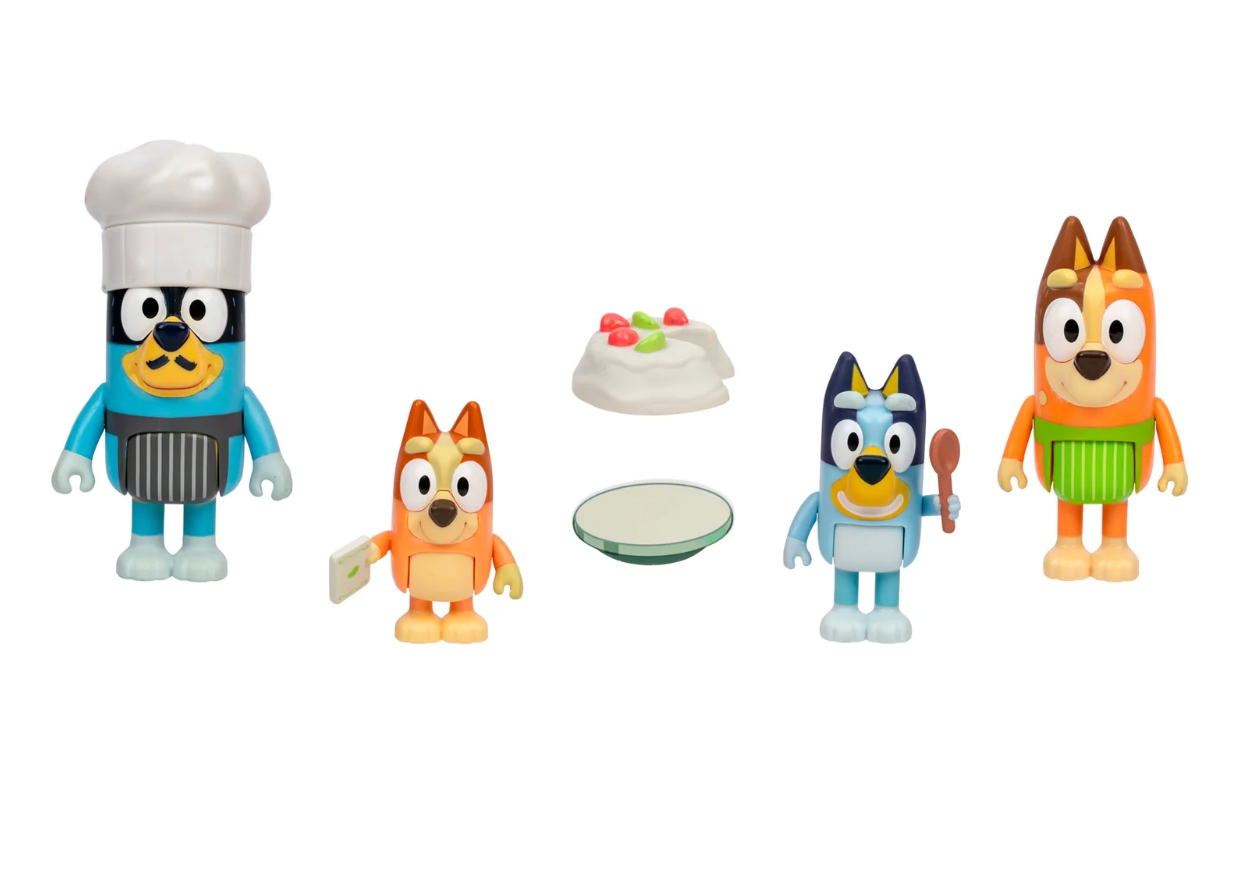 Bluey Let's Play Chef Pavlova 4-Pack Figure Set