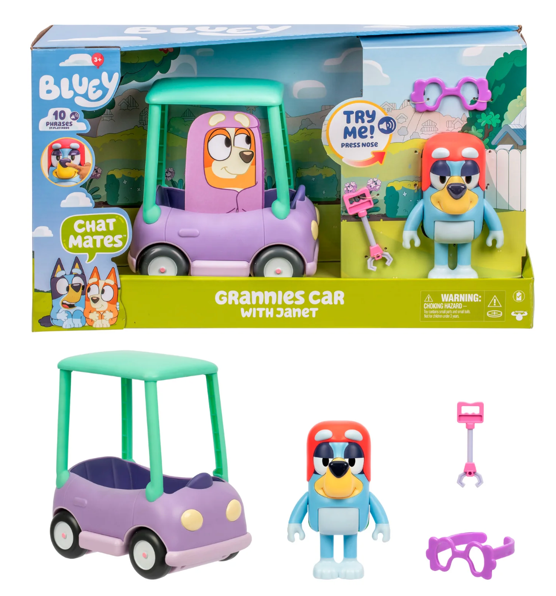 Bluey Chat Mates Janet Playset