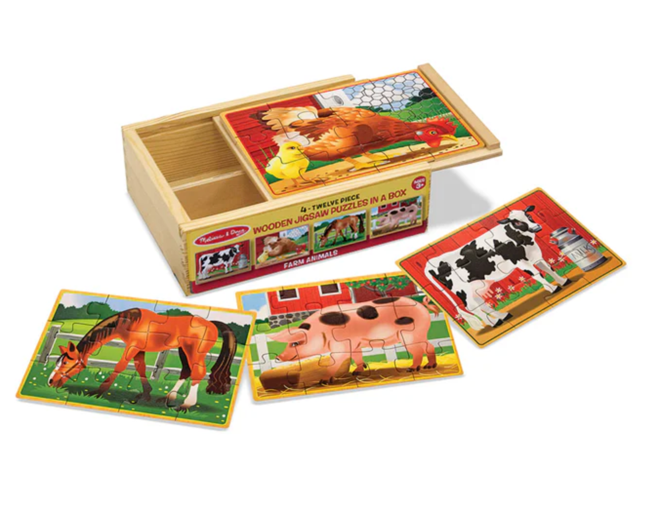 Farm Animal Puzzles in a Box