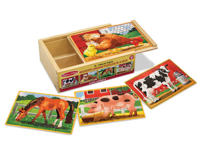 Farm Animal Puzzles in a Box