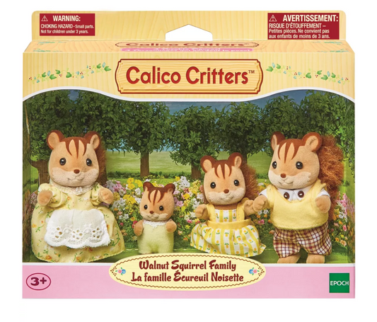 Calico Critters Walnut Squirrel Family