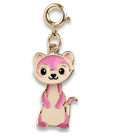 Gold Swivel Ferret Charm