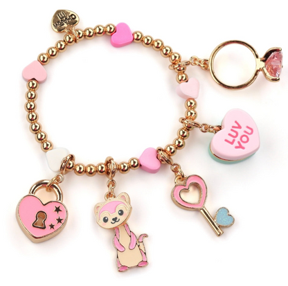 Gold Swivel Ferret Charm