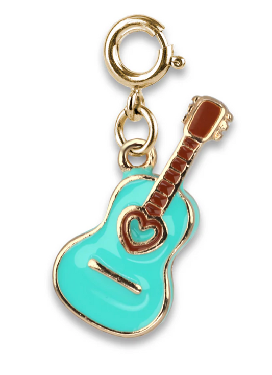 Gold Rebel Girls Guitar Charm