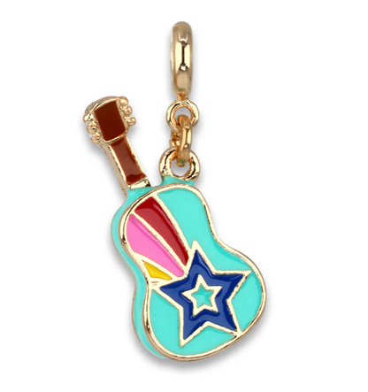 Gold Rebel Girls Guitar Charm