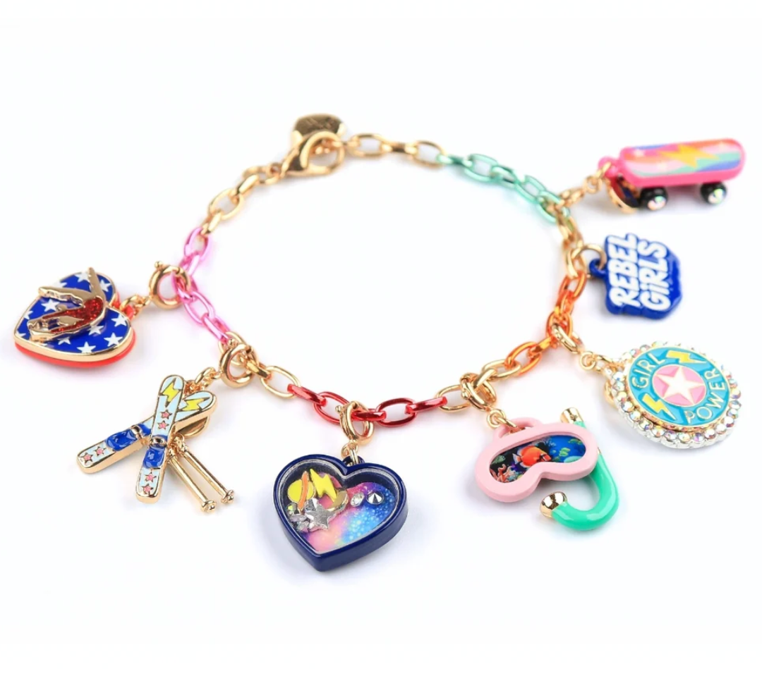 Gold Rebel Girls Girl Power Charm