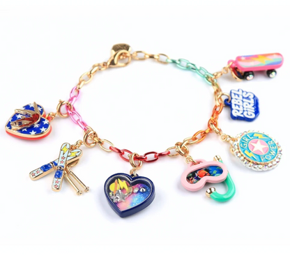 Gold Rebel Girls Girl Power Charm