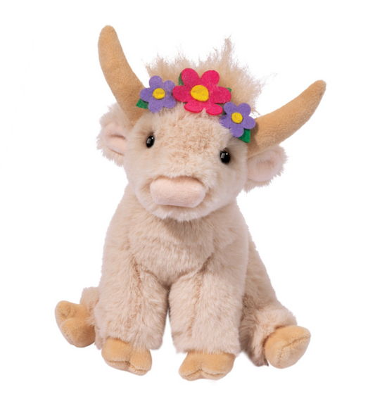 Laddie Flower Highland Cow Mini Soft