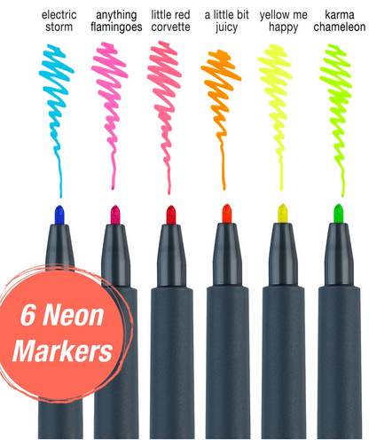 Neon Markers - 6 ct.