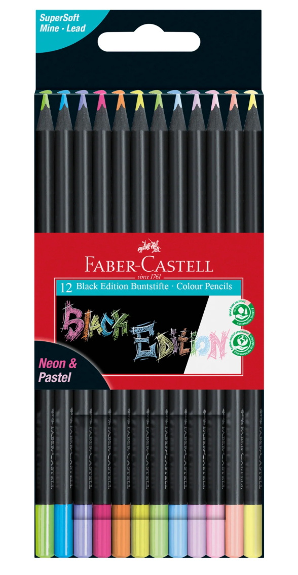 Black Edition Color Pencils - Neon & Pastel