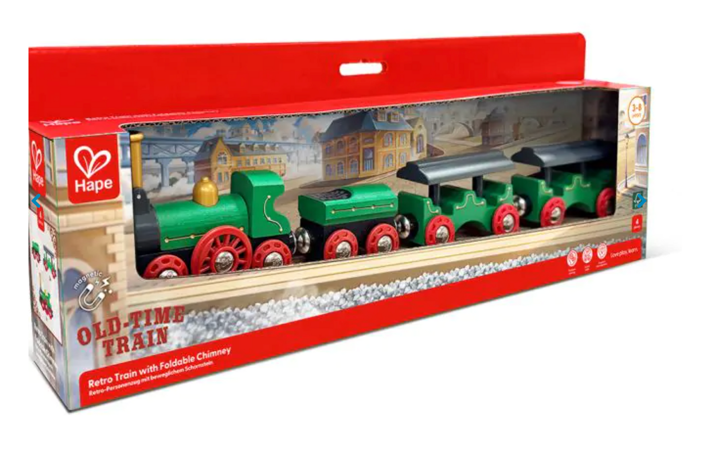 Retro Train with Foldable Chimney