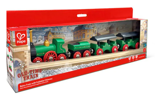 Retro Train with Foldable Chimney