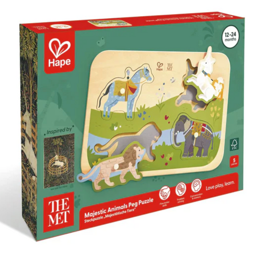 The Met Collection: Majestic Animals Peg Puzzle