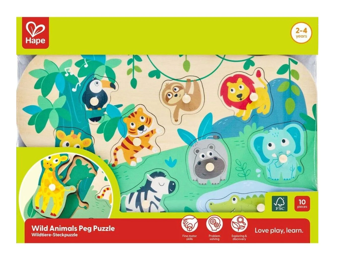 Wild Animals Peg Puzzle