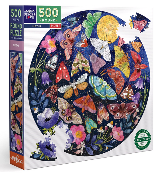 Moths 500 pc. Round Puzzle