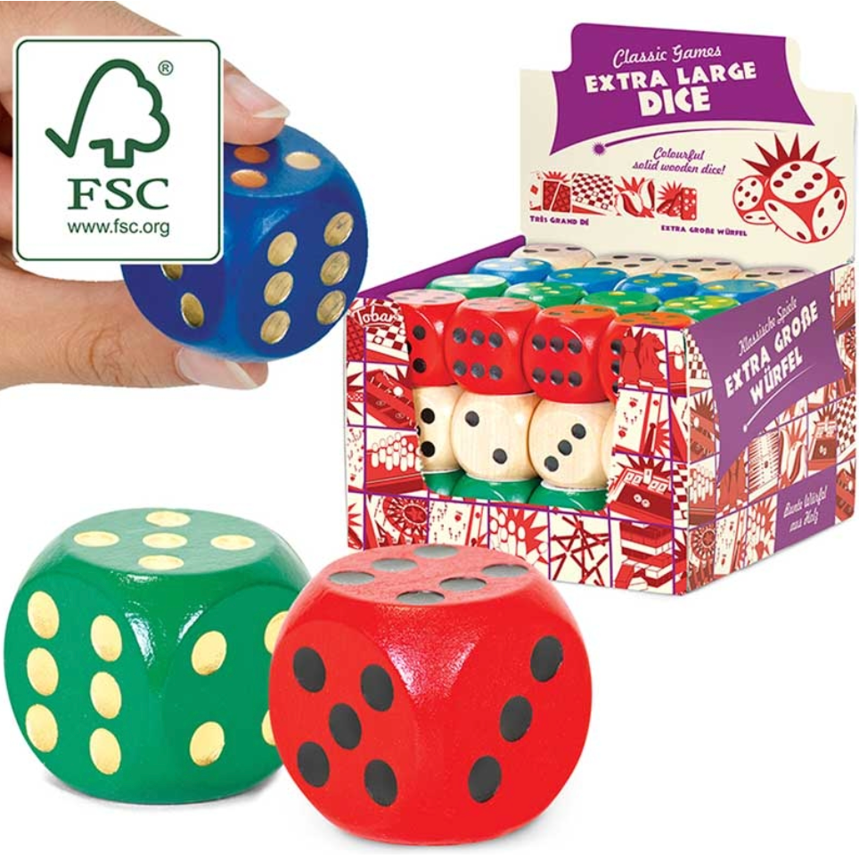 Wooden Extra Large Dice