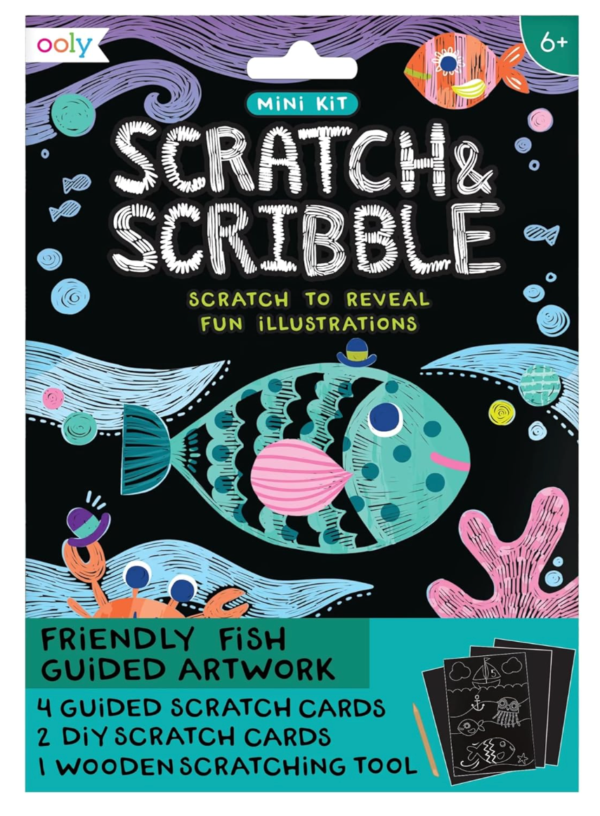 Scratch & Scribble Mini Kit - Friendly Fish