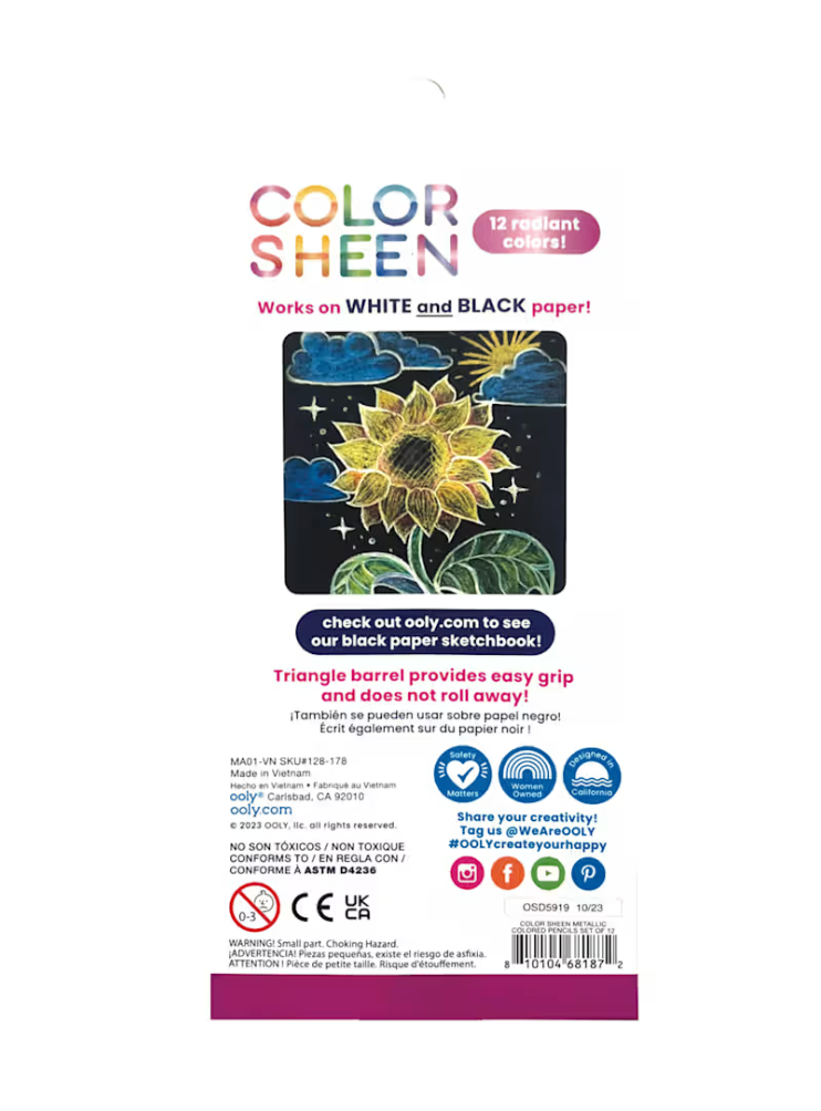 Color Sheen Metallic Colored Pencils