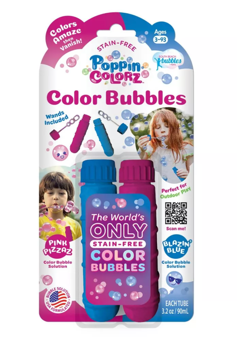 Poppincolorz 2-Pack Pink & Blue Tube