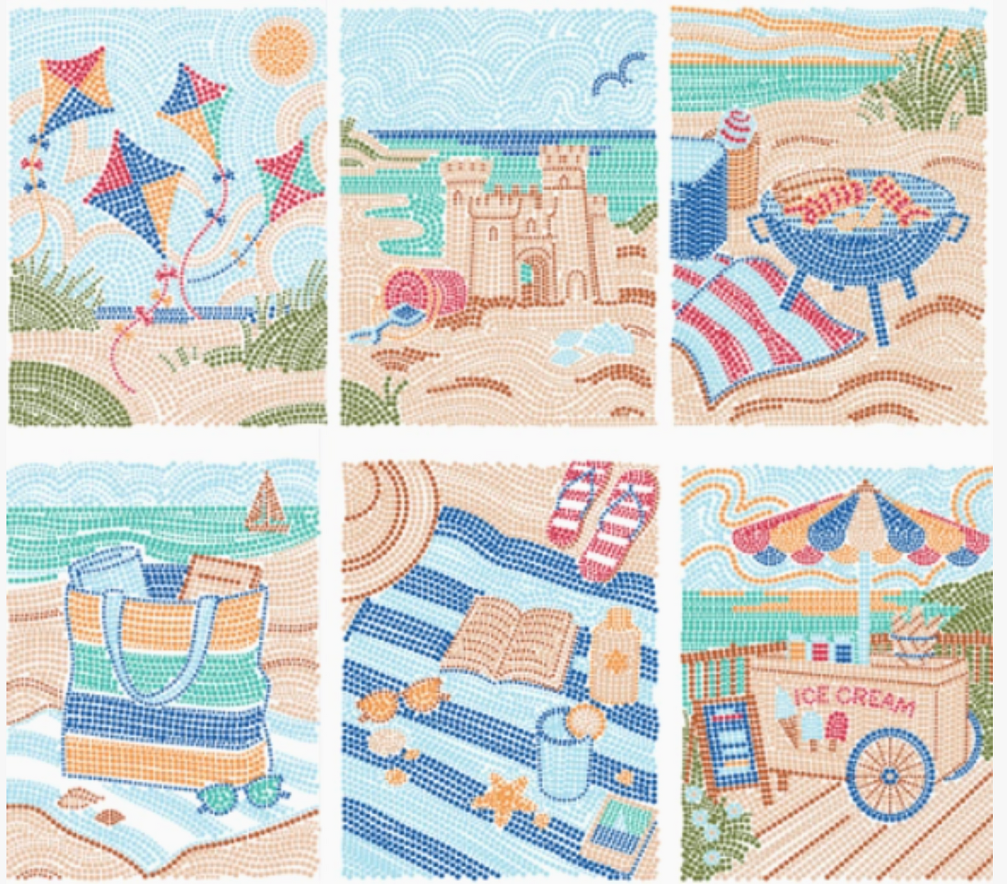 FlowArt Dot-by-Letter - Day at the Beach