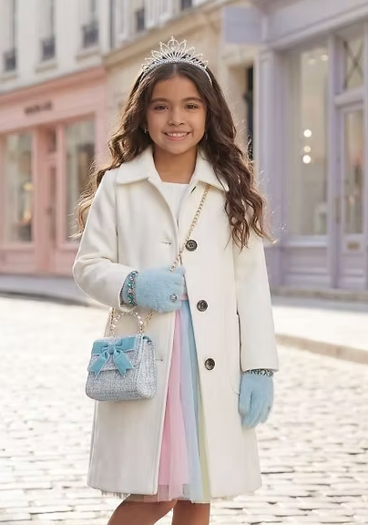 The Mademoiselle Mini Purse with Headband - Blue