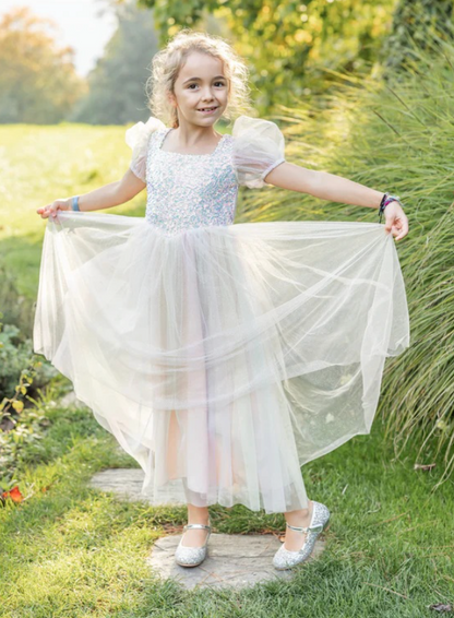 Rainbow Sherbert Sparkle Dress, Size 5-6