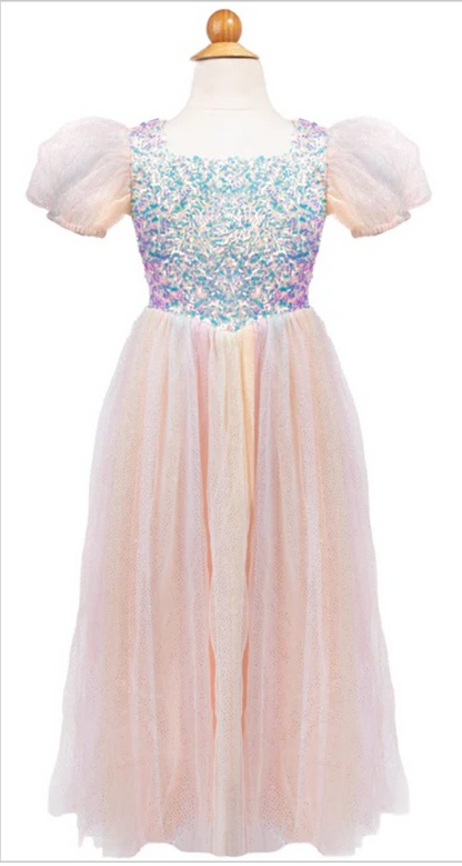 Rainbow Sherbert Sparkle Dress, Size 3-4