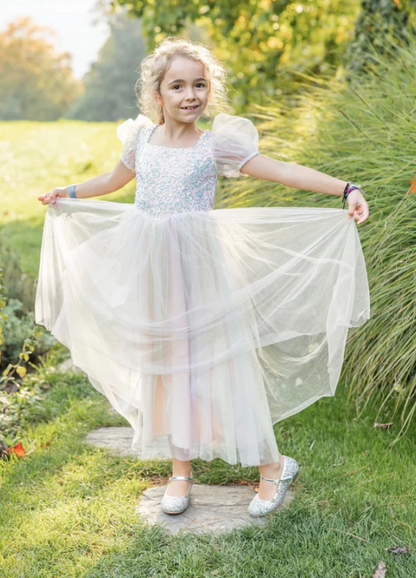 Rainbow Sherbert Sparkle Dress, Size 3-4