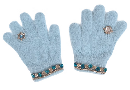 Boujee Bijou Gloves - Light Blue