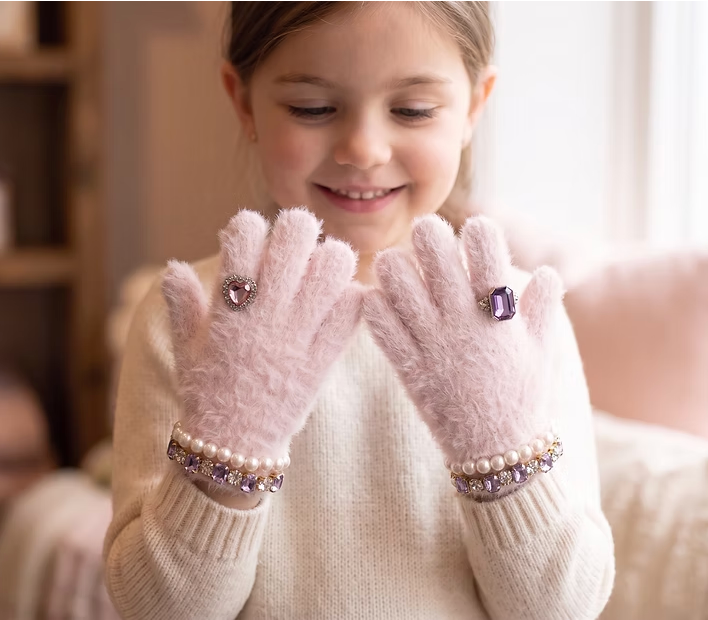 Boujee Bijou Gloves - Light Pink