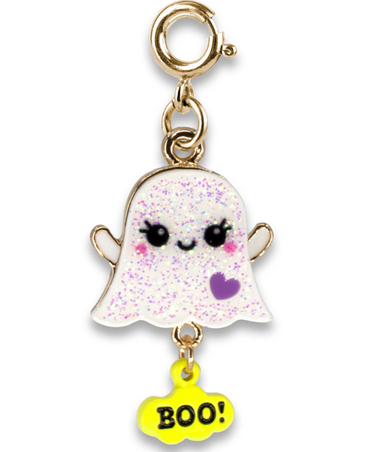 Gold Glitter Ghost Charm