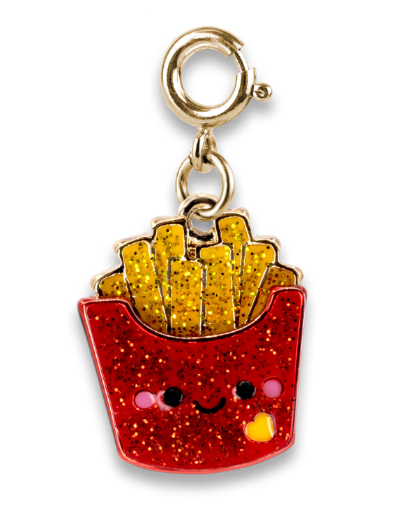 Gold Glitter French Fries Charm