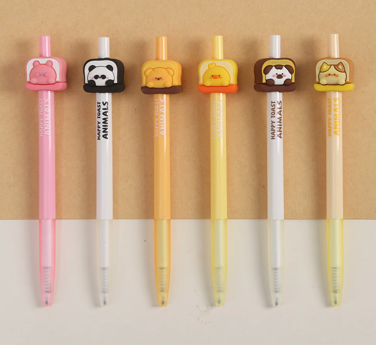 Happy Toast Animals Retractable Gel Pen