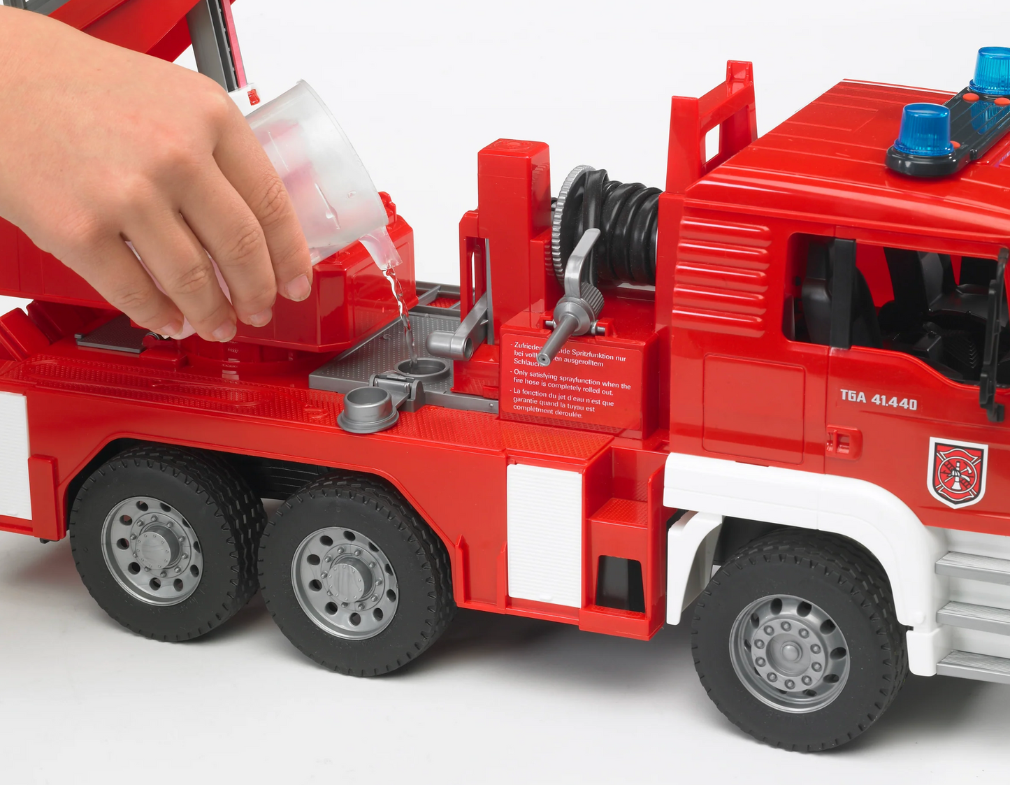 Man Light & Sound Fire Engine with Water Pump