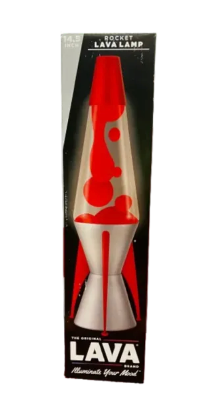 Lava Lamp Astrosurge Rocket - Red/Clear